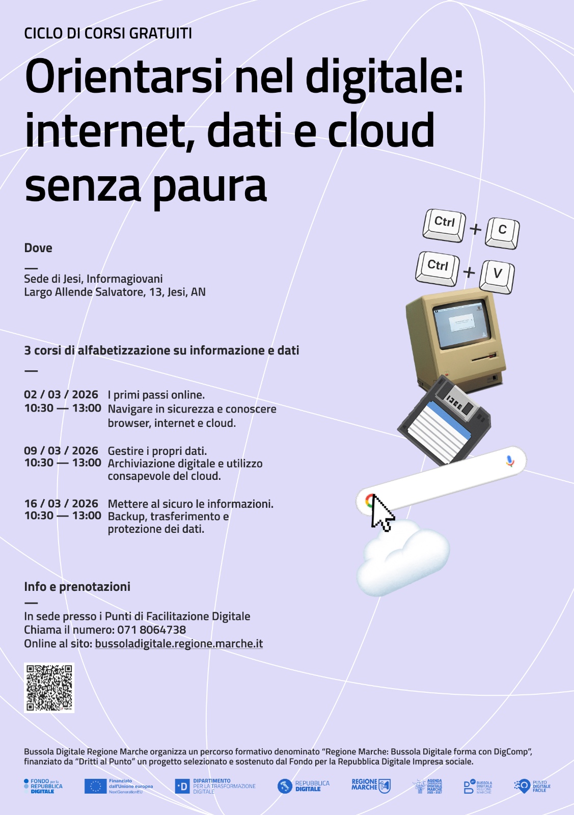 Locandina ciclo di corsi gratuiti